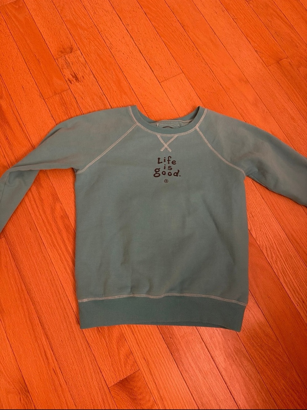 Life is Good  Crewneck Sweatshirt - Teal